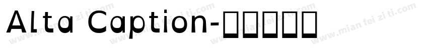 Alta Caption字体转换